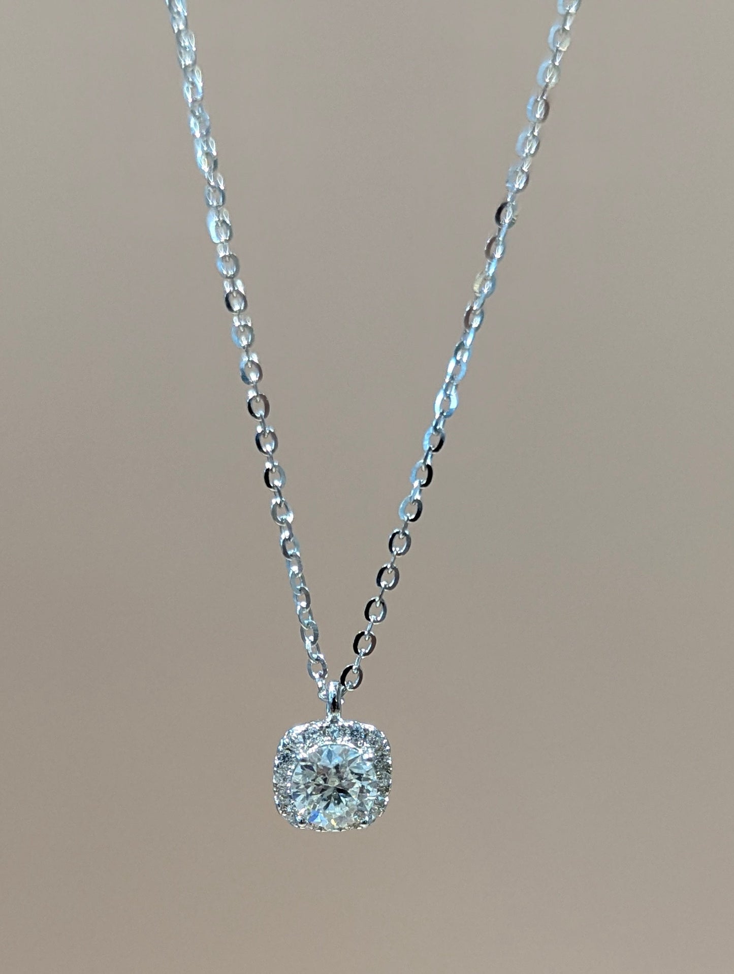 "Sucre" Moissanit-Halskette 0,50 Karat in 925er Silber