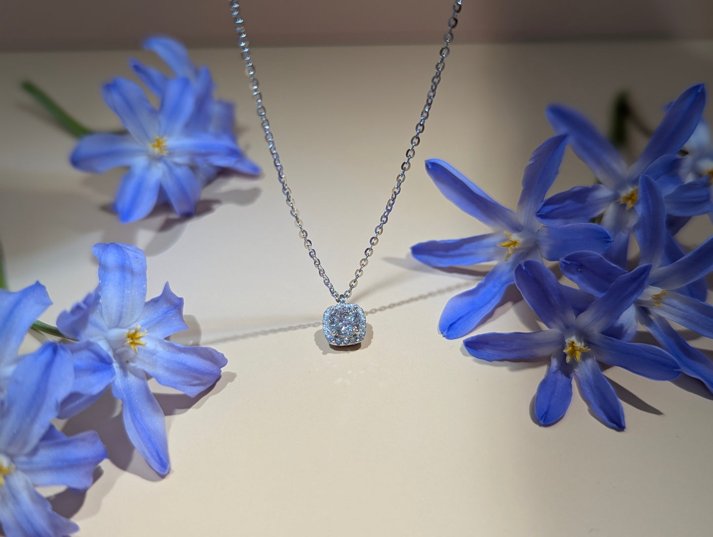 "Sucre" Moissanit-Halskette 0,50 Karat in 925er Silber