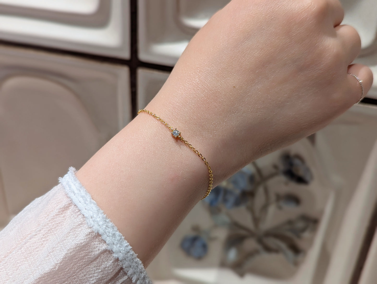 "Sternenflüstern" Moissanit-Solitärarmband