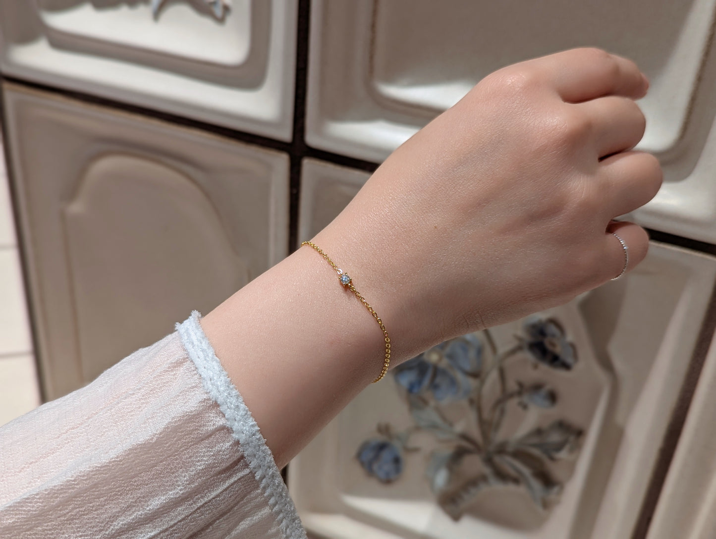 "Sternenflüstern" Moissanit-Solitärarmband