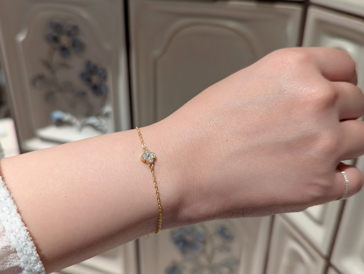 "Fleur de Licht" Moissanit-Armband aus 925er Silber