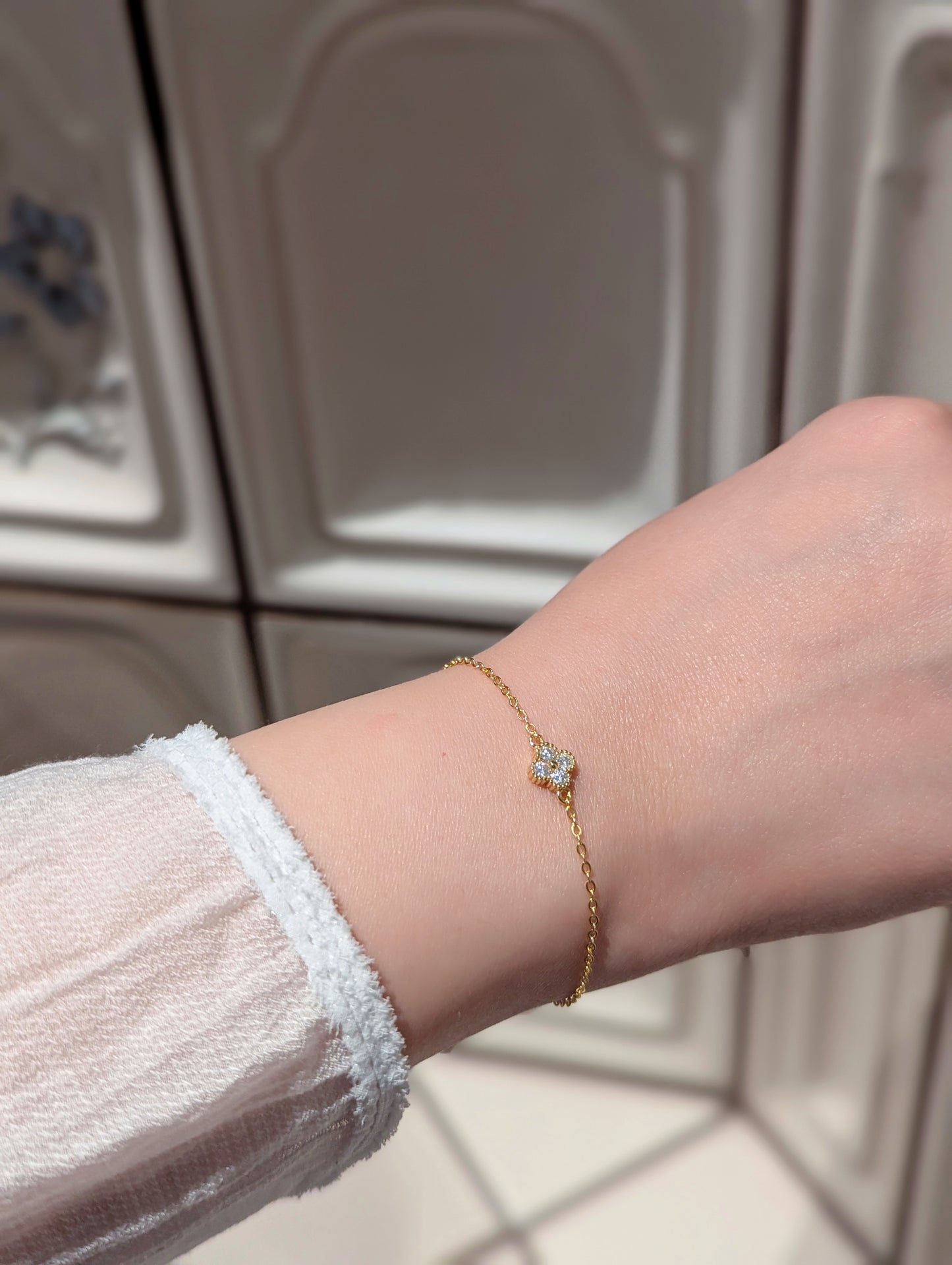 "Fleur de Licht" Moissanit-Armband aus 925er Silber