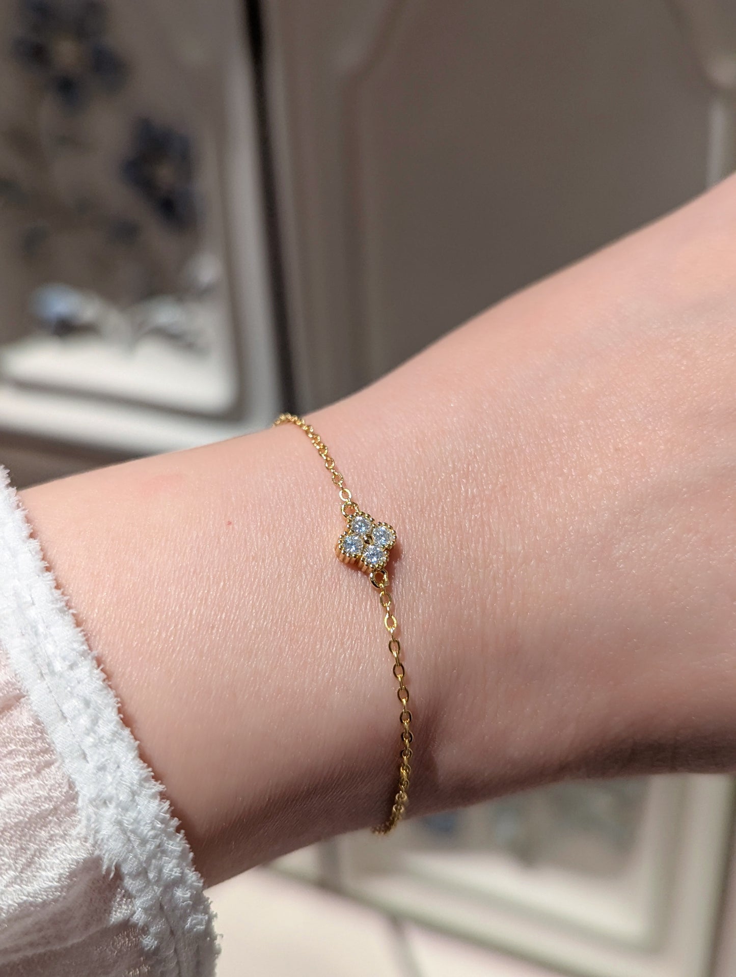 "Fleur de Licht" Moissanit-Armband aus 925er Silber