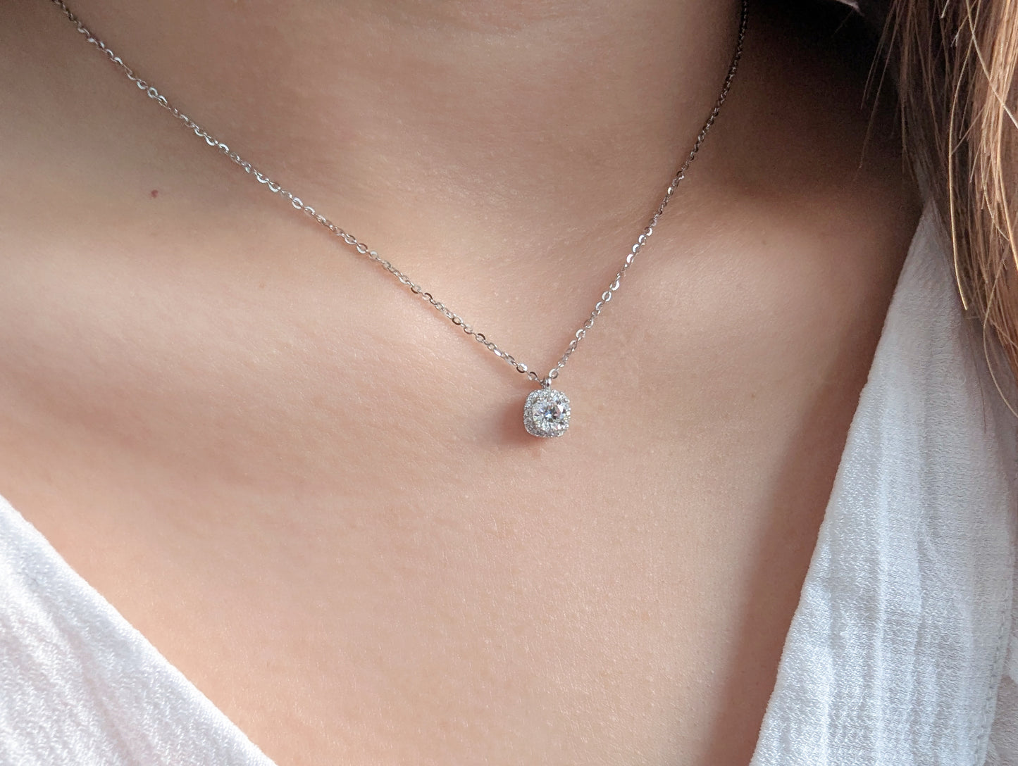 "Sucre" Moissanit-Halskette 0,50 Karat in 925er Silber