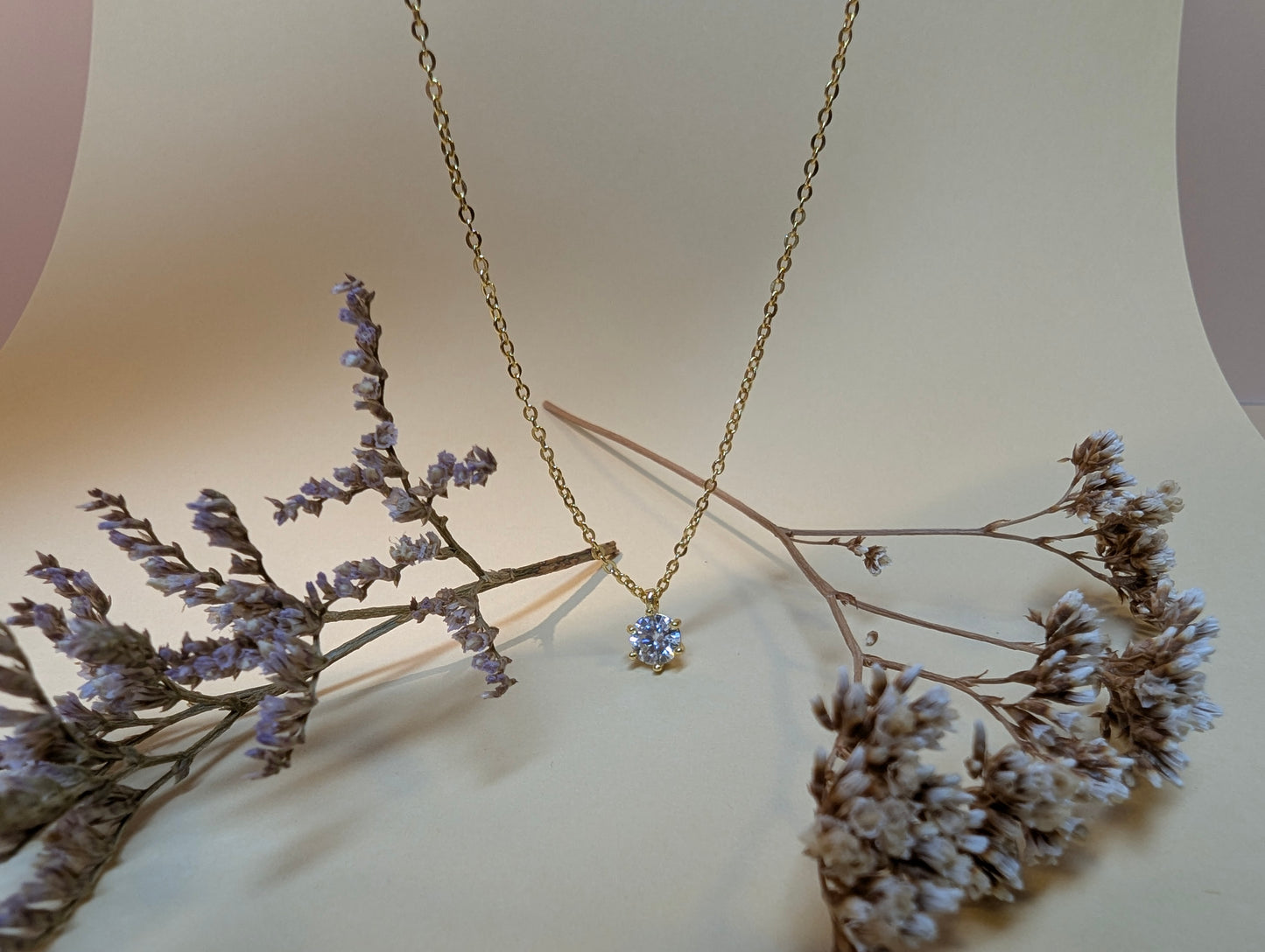 "Éclat de Lune" Moissanit-Halskette aus 925er Silber