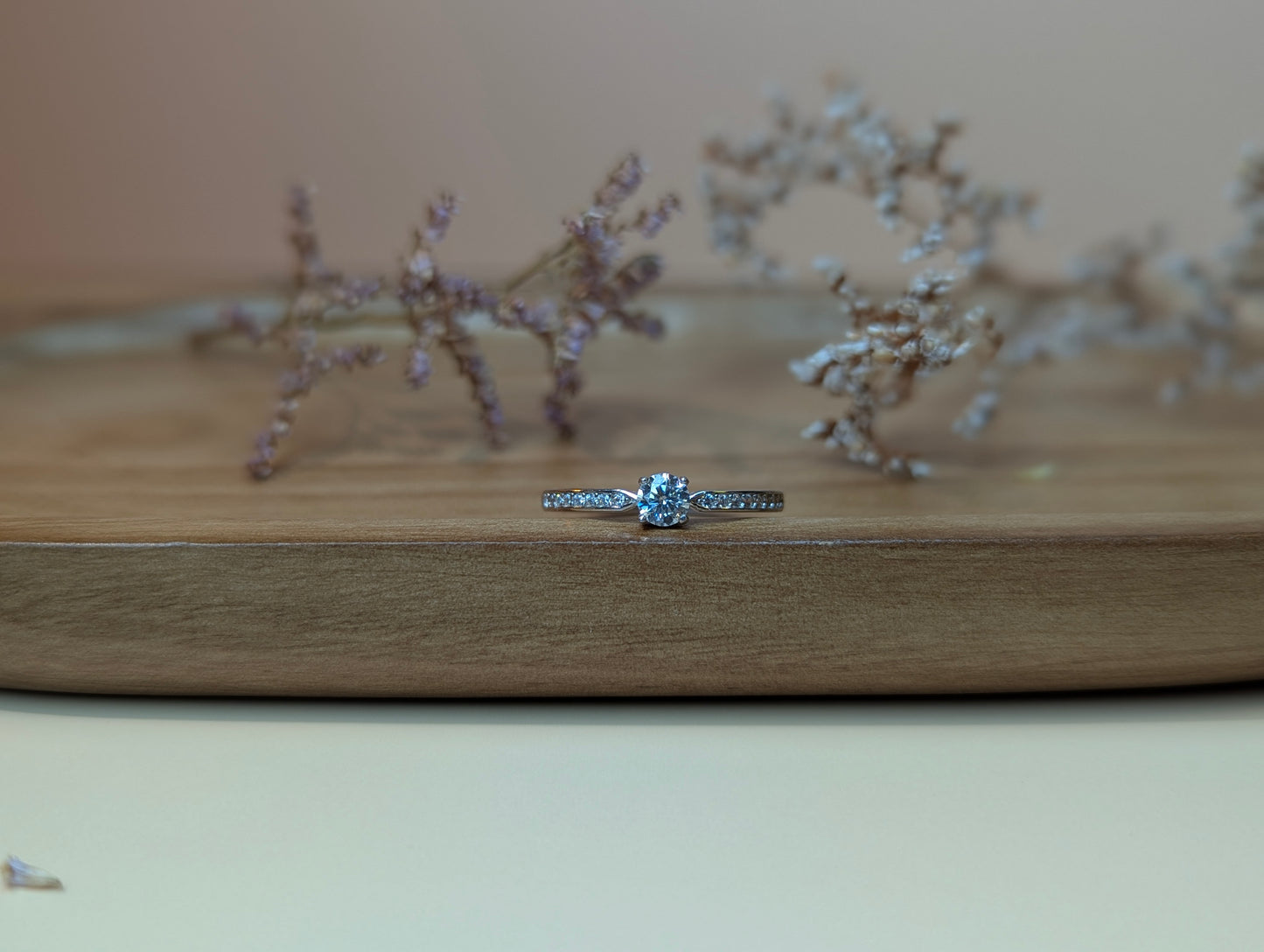 "Éclat de Lune" Moissanit-Ring 0,3 Karat in 925er Silber