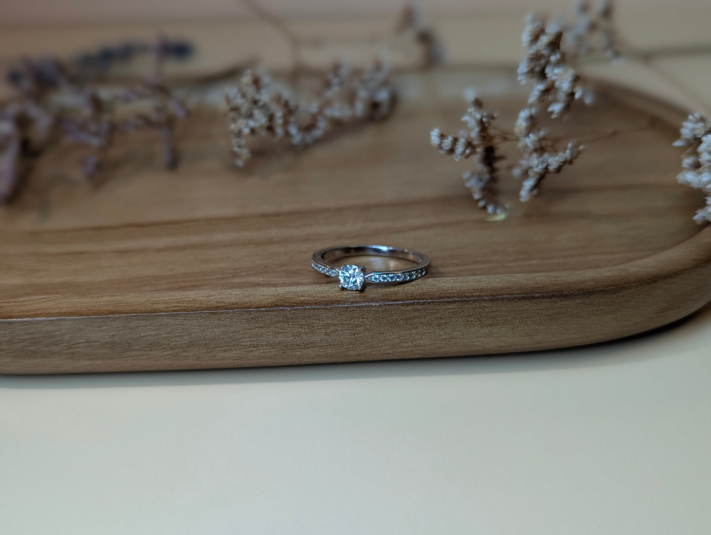 "Éclat de Lune" Moissanit-Ring 0,3 Karat in 925er Silber