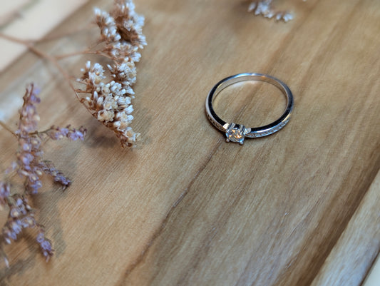 "Éclat de Lune" Moissanit-Ring 0,3 Karat in 925er Silber