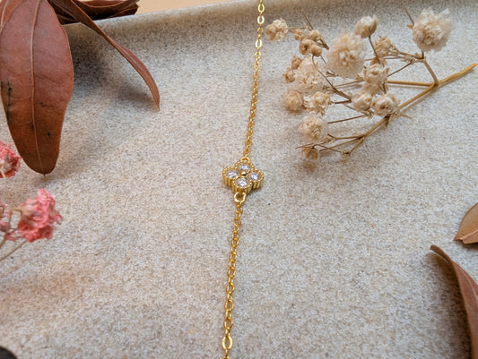 "Fleur de Licht" Moissanit-Armband aus 925er Silber