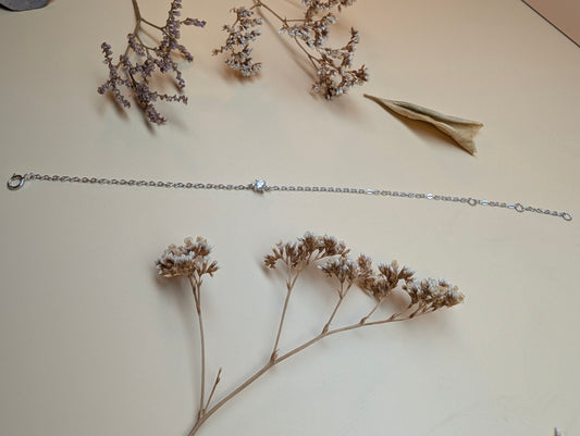 "Sternenflüstern" Moissanit-Solitärarmband