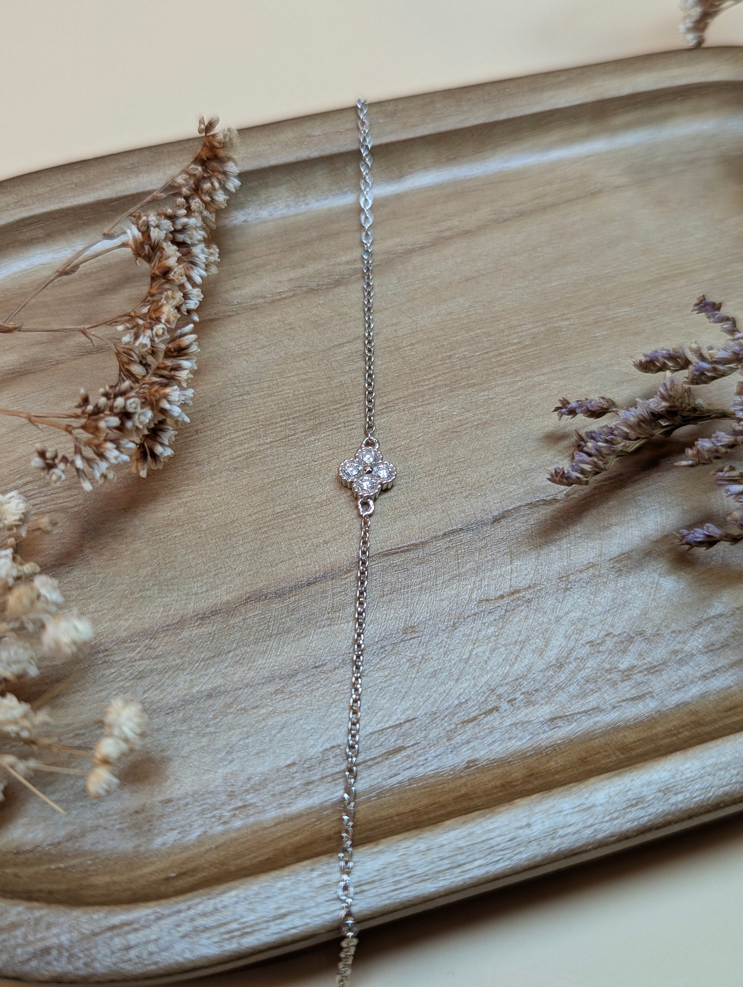 "Fleur de Licht" Moissanit-Armband aus 925er Silber